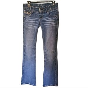 Amethyst Women's Low Cut Flare Leg Blue Jeans Size 1